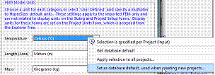 set default
