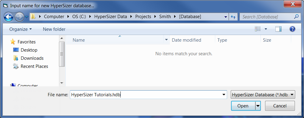 Create a database
